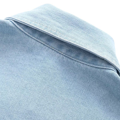 Women's Loose Street Style Mid-length Double Pocket Denim Shirt