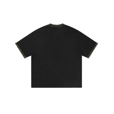 Stone Wash Camo Boxy T Shirt 8.5oz