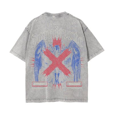 Dominate Streetwear Graphic Washed Tee-INNBLAC