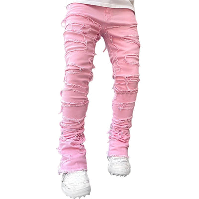Smoke Rise Men's Ripped Stacked Skinny Jeans
