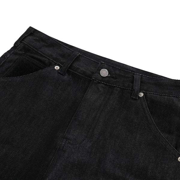 Street Deconstructed Embroidered Slim Flare Jeans