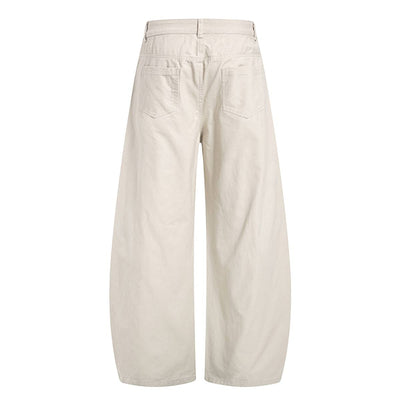 Vintage Washed Curved-Leg Trousers