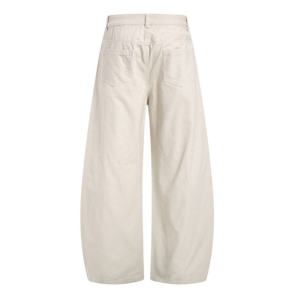Vintage Washed Curved-Leg Trousers