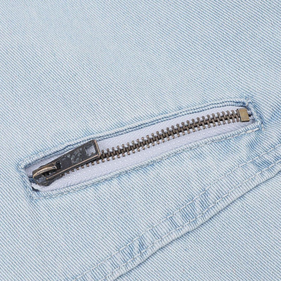 Unisex Retro Loose Trendy Patchwork Washed Denim Jacket