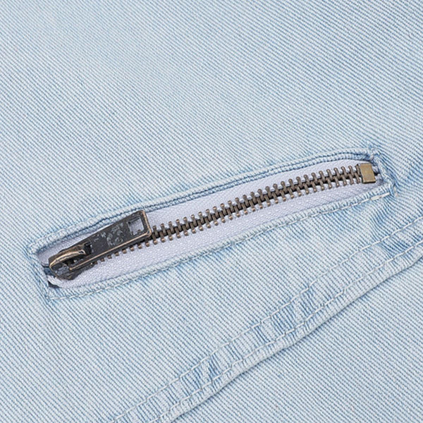 Unisex Retro Loose Trendy Patchwork Washed Denim Jacket