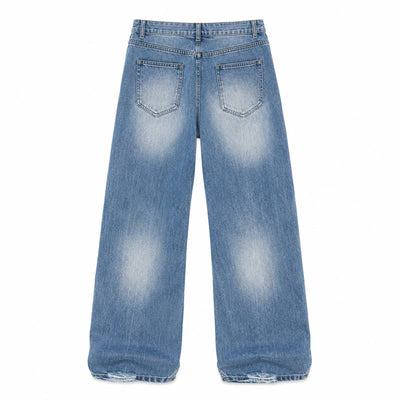 Retro Fade Relaxed Denim Trousers