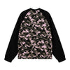 Raglan-Sleeve Camo Waffle Knit Long-Sleeve T-Shirt