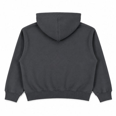 Boxy Cropped 340G Thermal Fleece Zip Hoodie