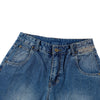 Retro Washed Denim Wide-Leg Bermuda Short