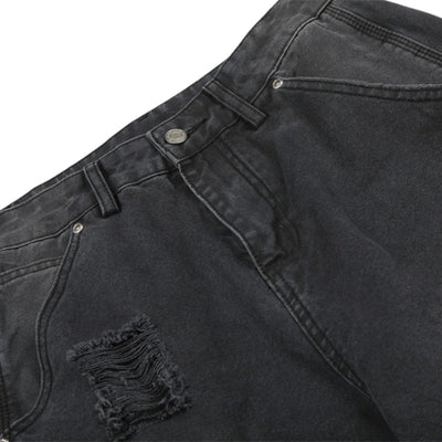 Men's Distressed Punk Cargo Pants – Loose Wide-Leg Streetwear