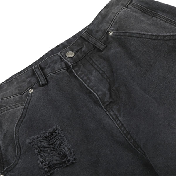 Men's Distressed Punk Cargo Pants – Loose Wide-Leg Streetwear