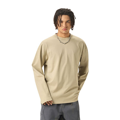 Solid Long-Sleeve Cotton T-Shirt 8.1oz
