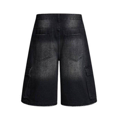 Wash Utility Pocket Denim Shorts