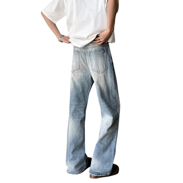 Light Fade Vintage Straight Cut Denim Jeans