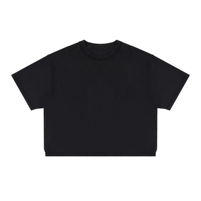 275G Heavyweight Cotton Coverstitch Cropped Tee