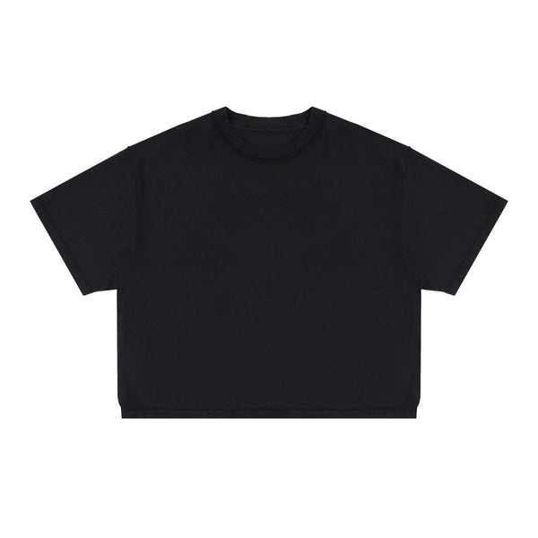 275G Heavyweight Cotton Coverstitch Cropped Tee