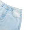 Faded Bleach Geometric-Pocket Baggy Jeans