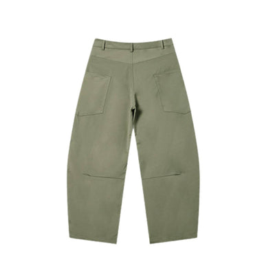 Solid Multi-Pocket Relaxed Workwear Cargo Pants