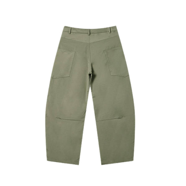 Solid Multi-Pocket Relaxed Workwear Cargo Pants