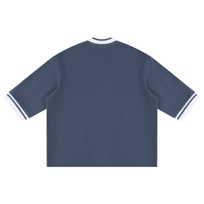 Heavyweight V Neck Button Cardigan Tee 320G