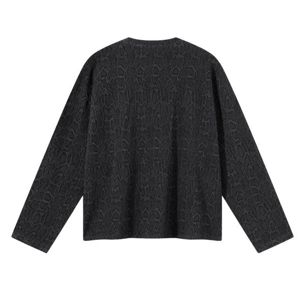 Vintage Snake Texture Waffle Long-Sleeve T-Shirt