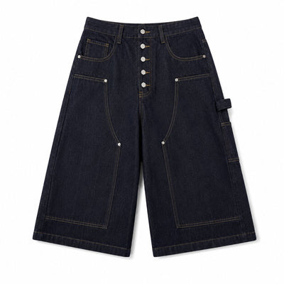 Vintage Wide Leg Denim Shorts