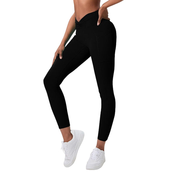 Women's High Waist Flare Yoga Pants With Pockets Butt Lifting Leggings