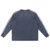 Contrast-Strap Sleeves Cotton Sweatshirt