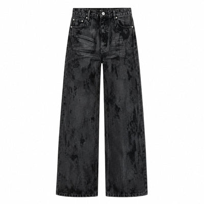 Vintage Smoke Wash Relaxed Flare Denim Jeans