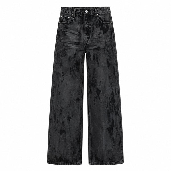 Vintage Smoke Wash Relaxed Flare Denim Jeans