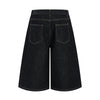 Vintage Loose Straight-Leg Denim Bermuda Shorts