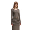 Long-Sleeve Ribbed Henley Top 275gsm