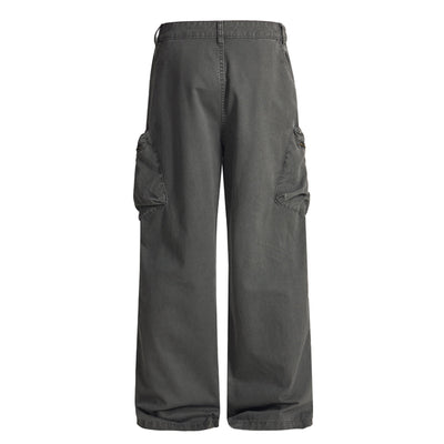 Relaxed Fit Tactical Cargo Zipper Pants