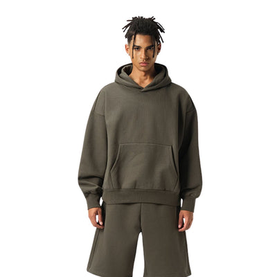 Solid Color Baggy Fleece Hoodie