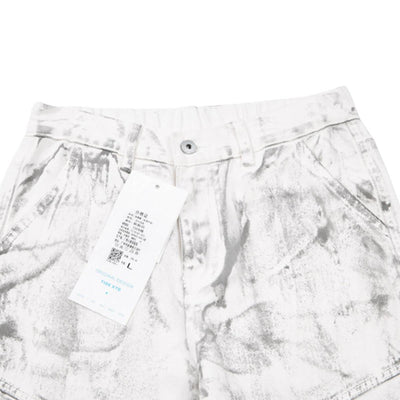 Graffiti Spray Washed Baggy Flared Denim Pants