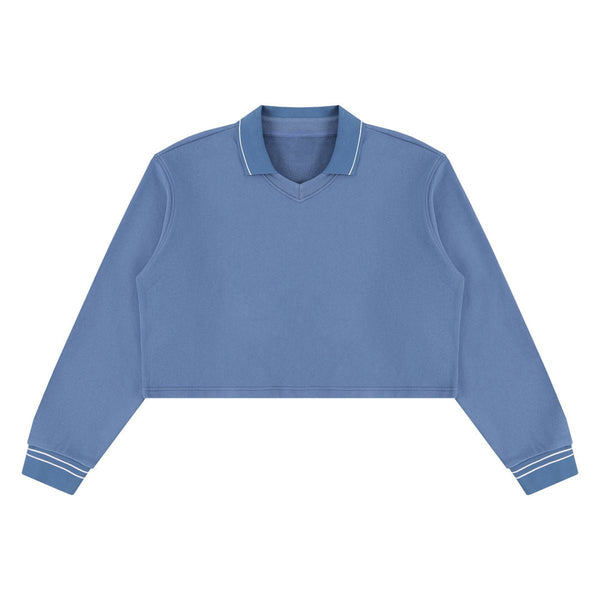 410G Heavyweight Cotton Cropped Sweatshirt | Coverstitch Detail Street Pullover