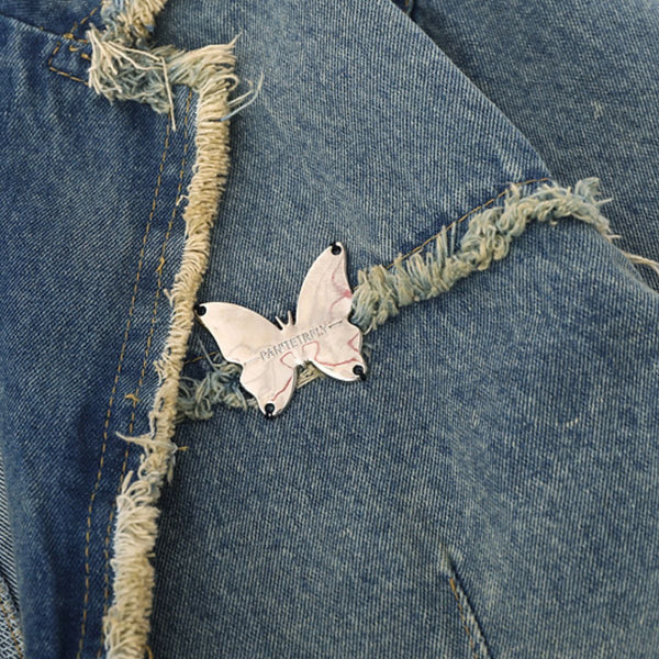 Vintage Hong Kong Chic Denim Blazer Jacket