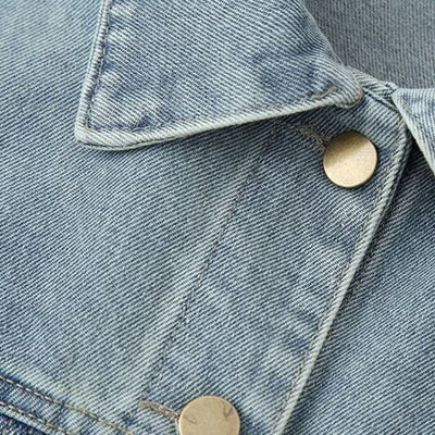 Sleeveless Vintage Wash Denim Trucker Jacket
