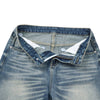 Washed Scythe Silhouette Wide Leg Denim Pants