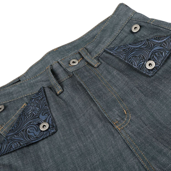 Raw Wash Wide Leg Selvedge Jeans
