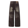 Vintage American Whiskered Corduroy Wide-Leg Jeans