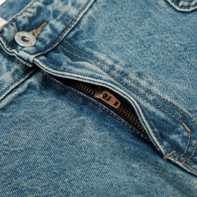 Men's Washed Denim Punk Wide-Leg Work Pants