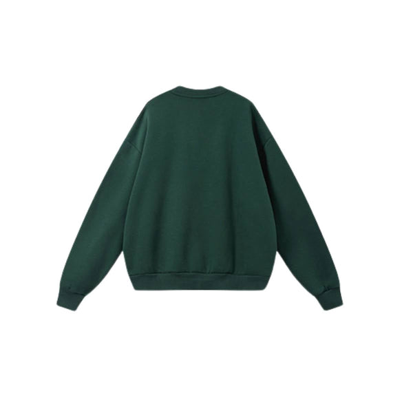 Heavyweight Fleece Boxy Drop Shoulder  Crew Neck Sweatshirt
