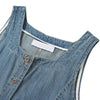 Sleeveless Self-Tied Denim Midi Dress