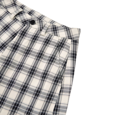 American Vintage Checkered Wide Leg Relaxed Pants