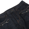 Raw Denim Wide Leg Metal Hardware Jeans