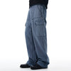 Wide Leg Cargo Pants Elastic Waistband Multi Pocket