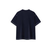 Vintage Waffle Knit Contrast Stitch Oversized T-Shirt