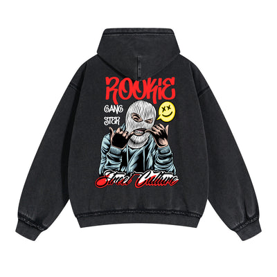 Rookie Street Culture Double Slider Zip Hoodie-INNBLAC