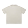 Retro Boxy Wool Blend Seagull Collar Polo Shirt